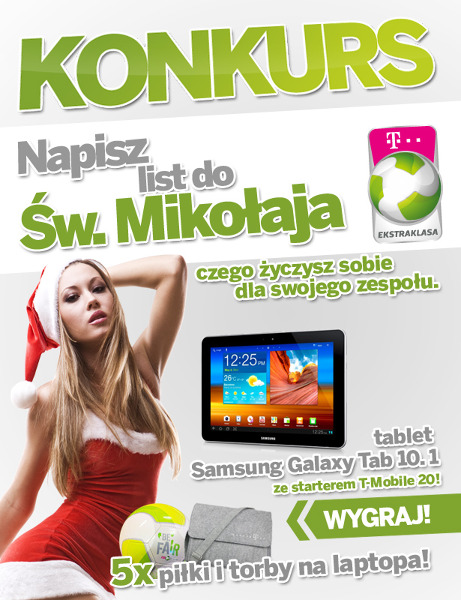 Mikołajkowy konkurs T-Mobile i Ekstraklasa.net