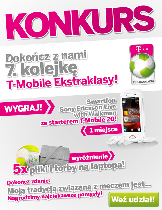 Dokończ z nami 7. kolejkę T-Mobile Ekstraklasy!