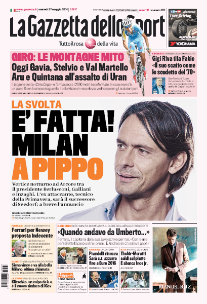 Dzisiejsza okładka La Gazzetta dello Sport
