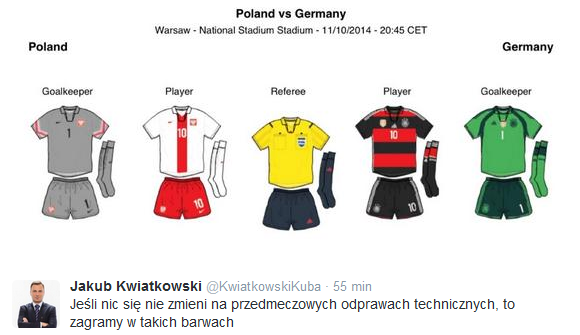 W takich strojach wystąpią w sobotę reprezentacje Polski i Niemiec 