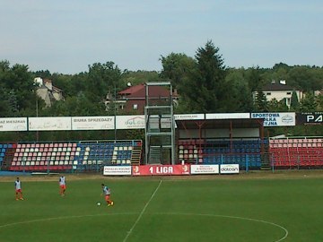 Podest telewizyjny na Stadionie Miejskim w Ząbkach