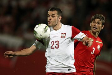Paweł Brożek wybiegł w podstawowym składzie Polaków na mecz z Białorusią