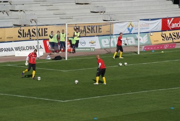 Piłkarze przed meczem Górnik - Śląsk