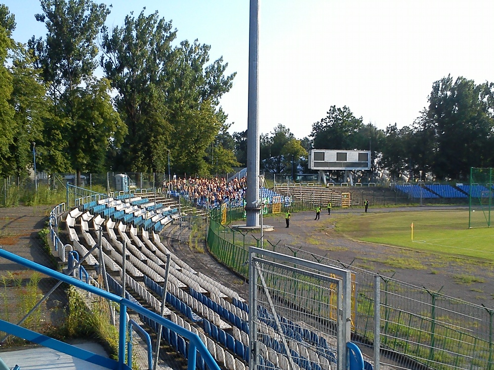 Dość spora grupa kibiców Radomiaka przyjechała na mecz do Krakowa. 