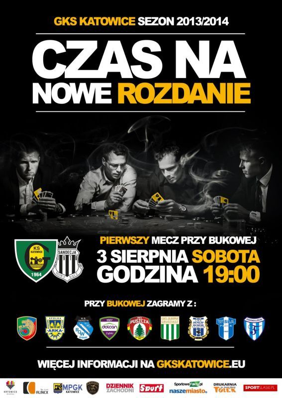 gks katowice, sandecja nowy sącz, plakat