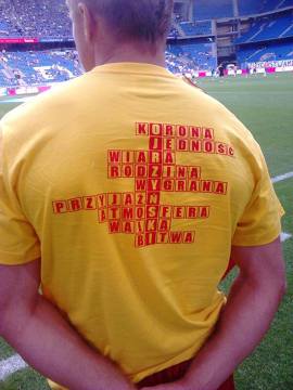 Koszulki piłkarzy Korony Kielce