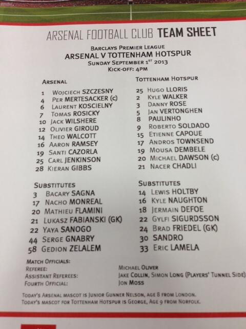 Arsenal - Tottenham