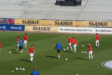 Piłkarze przed meczem Górnik - Śląsk