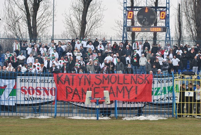Kibice na meczu Ruch Chorzów - Legia Warszawa