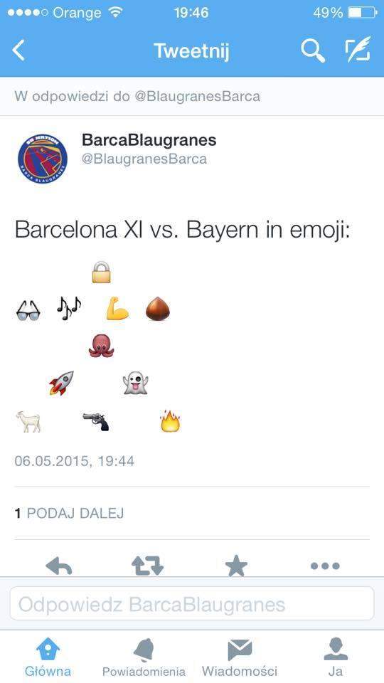 Barca w emotach