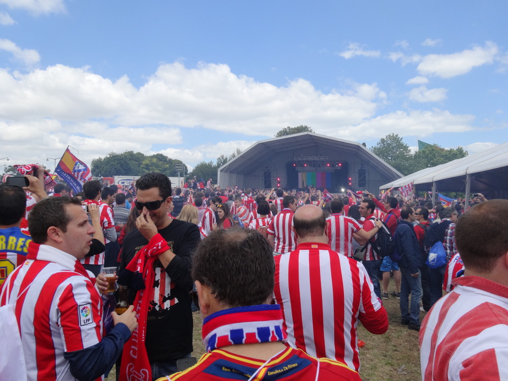 Strefa kibiców Atletico Madryt w Parque Eduardo VII