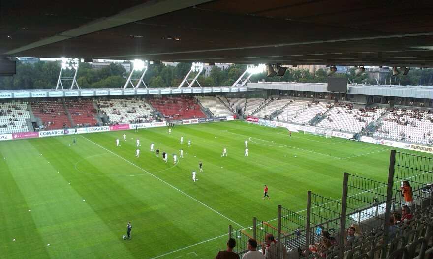 Rozgrzewka przec meczem Cracovia - Legia
