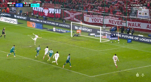 Gol Widzewa z karnego