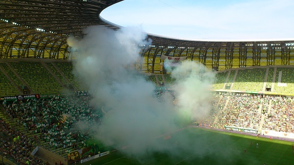 Oprawa na meczu Lechia - Górnik. 