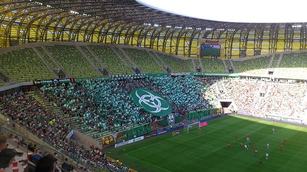 Oprawa na meczu Lechia - Górnik